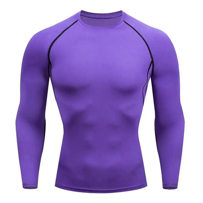 Men's Compression Shirt Long Sleeve Quick Dry Gym Top