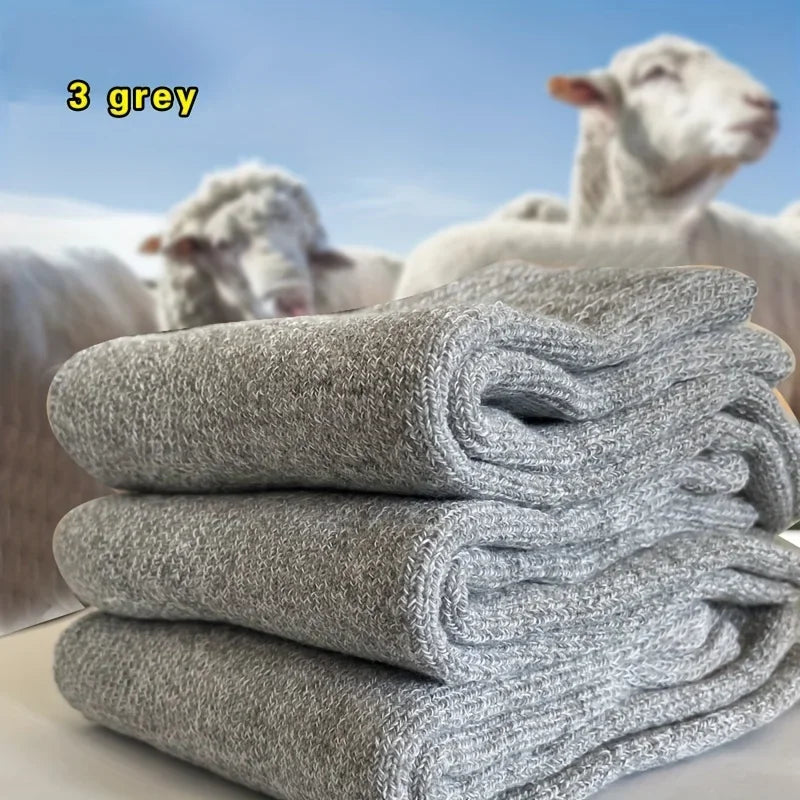 Men's Warm Socks Thick Thermal Crew Socks for Winter