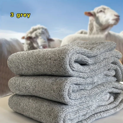 Men's Warm Socks Thick Thermal Crew Socks for Winter
