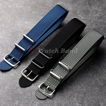 Nylon Watch Strap with Pin Buckle in 18mm, 20mm and 22mm