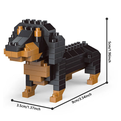 Dog Building Block Set Mini Micro Brick Construction Model Toy