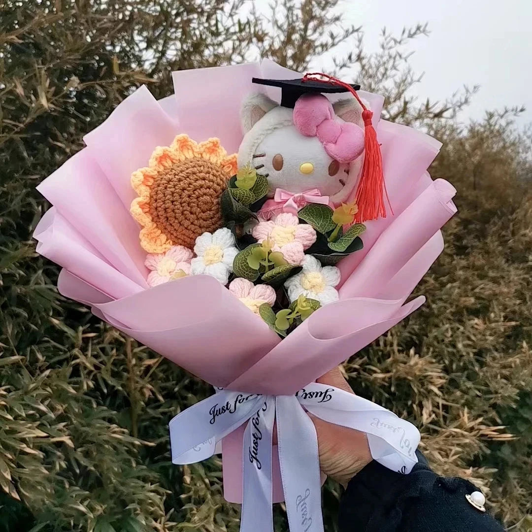 Plush Flower Bouquet with Soft Plush Roses for Gifts and Home Decor