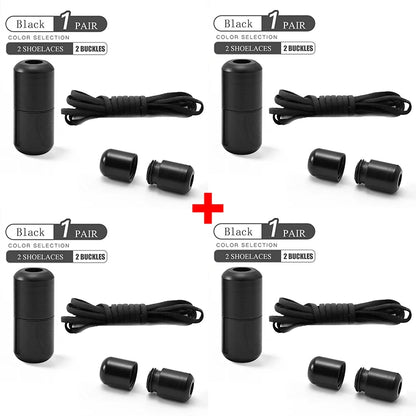 Elastic No Tie Shoelaces with Metal Lock for Kids & Adults