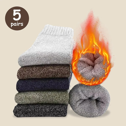 Men's Warm Socks Thick Thermal Crew Socks for Winter