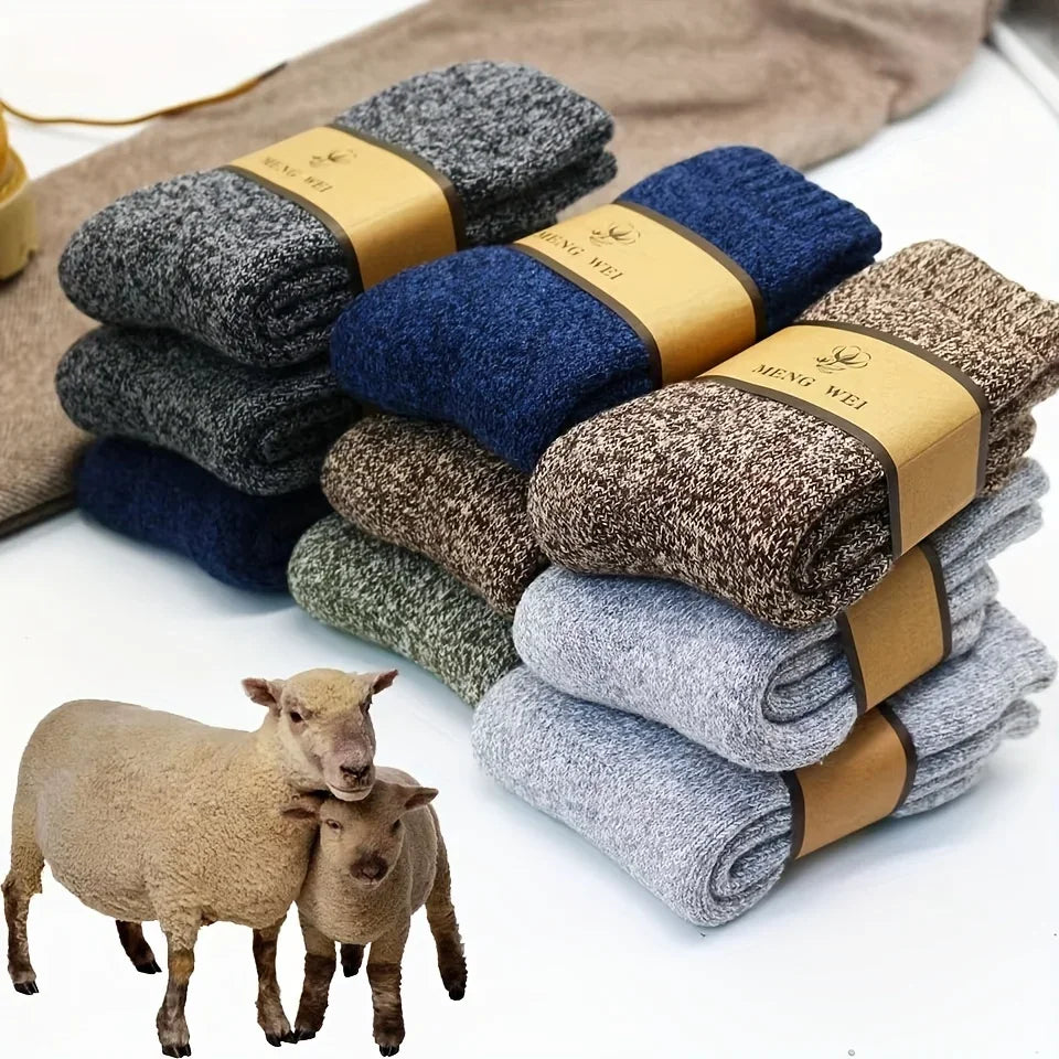 Men's Warm Socks Thick Thermal Crew Socks for Winter