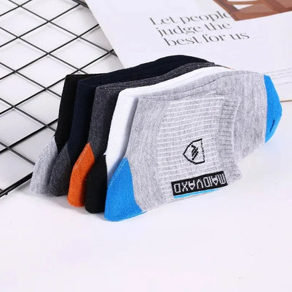 Men's Sports Socks Breathable Mid-Calf Basketball Socks 5 Pairs