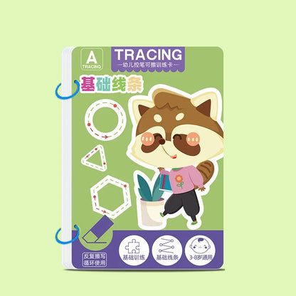 Reusable Tracing Workbook Pen Control & Writing Practice for Kids