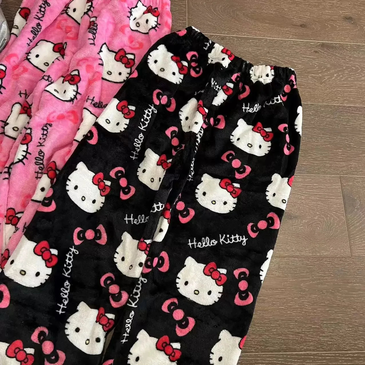 Women’s Pajama Pants with Cute Cartoon Print and Elastic Waist