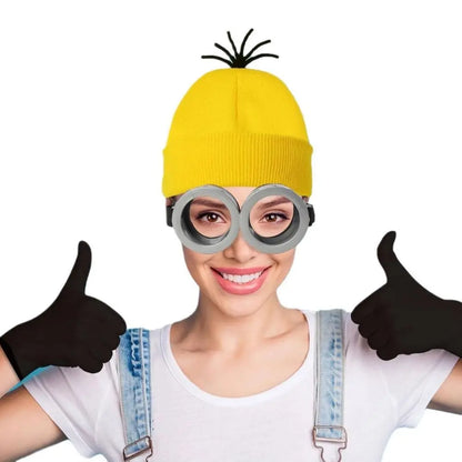 Fantasy Costume Accessory Set with Beanie, Gloves and Goggles