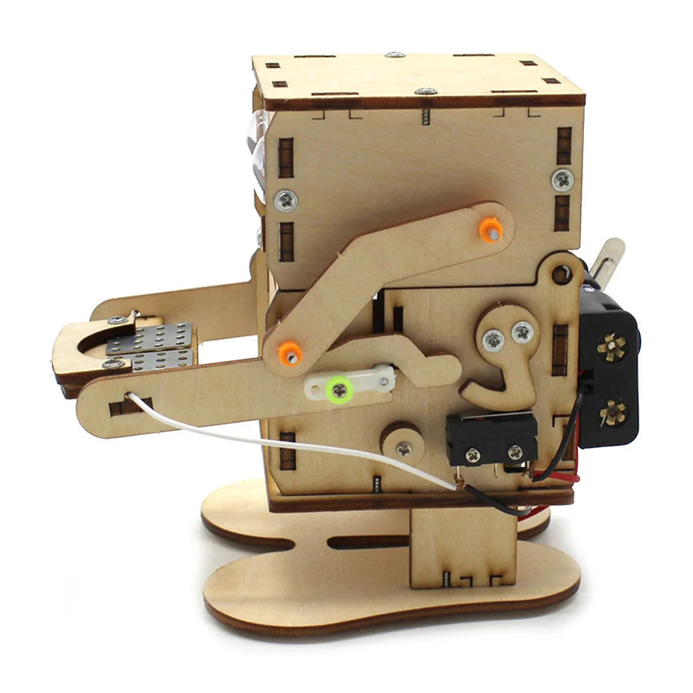 STEM Robot Kit DIY Wooden Science Experiment Model for Kids