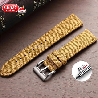 Nylon Watch Strap Waterproof Quick Release Band 20mm & 22mm