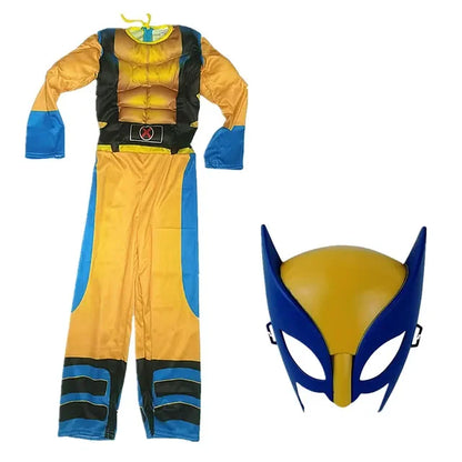 Kids Superhero Costume with Mask and Jumpsuit for Halloween