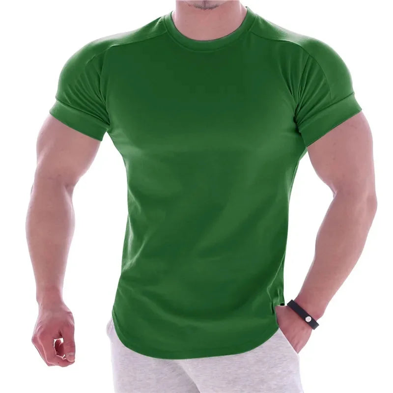 Men's Workout Shirt Quick Dry Short Sleeve Fitness T-Shirt