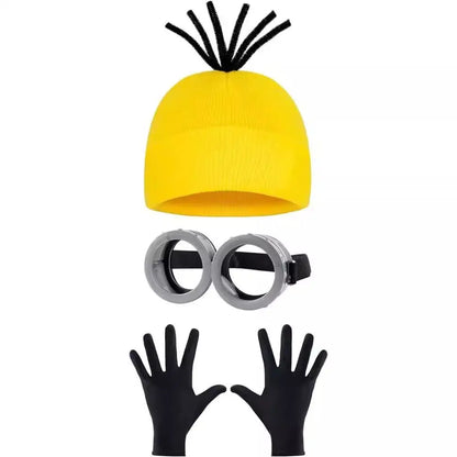 Fantasy Costume Accessory Set with Beanie, Gloves and Goggles