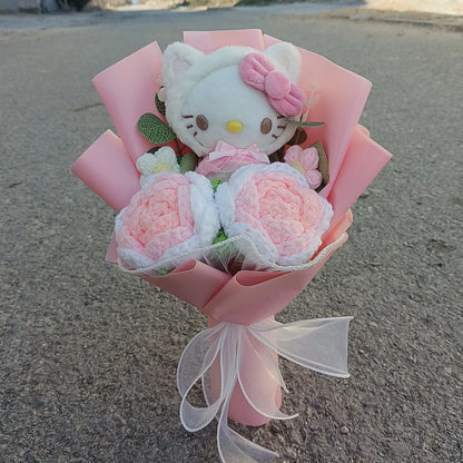 Plush Flower Bouquet with Soft Plush Roses for Gifts and Home Decor