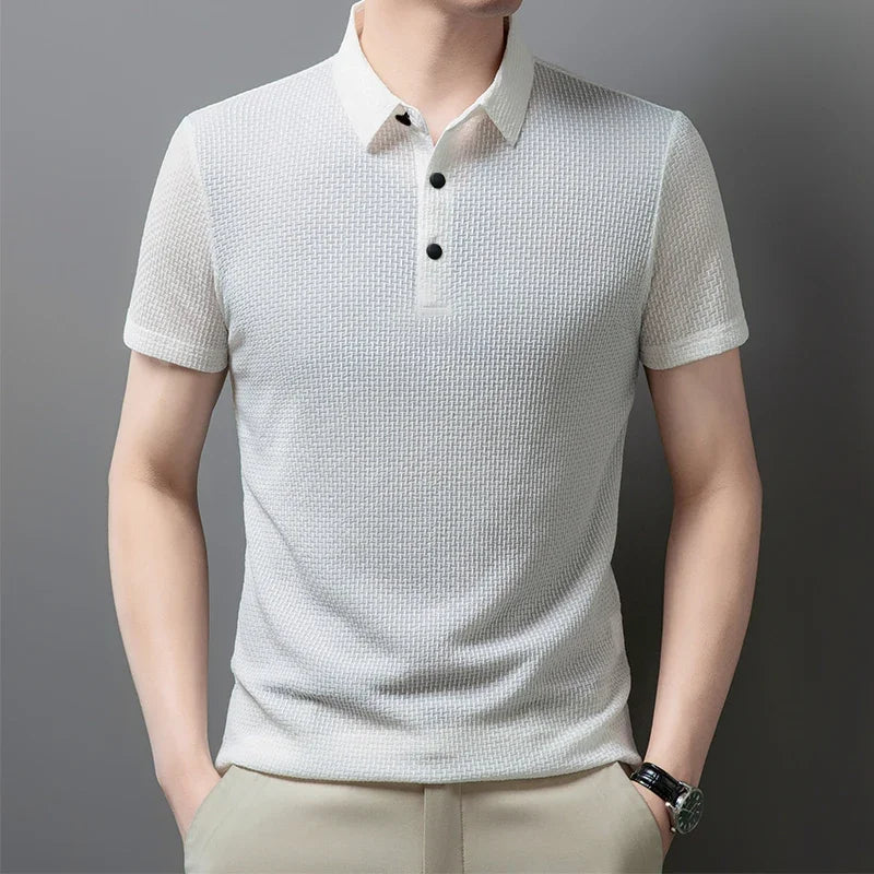 Men's Polo Shirt Breathable Short Sleeve Casual Summer Top