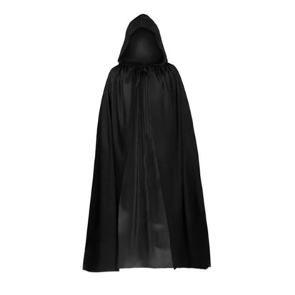Hooded Black Cloak for Halloween Costumes and Parties