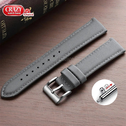 Nylon Watch Strap Waterproof Quick Release Band 20mm & 22mm
