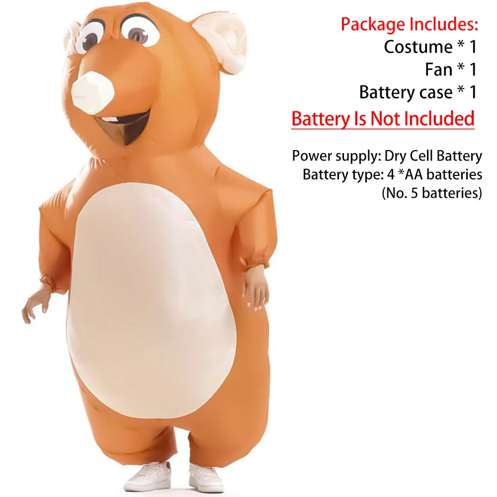 Inflatable Mouse Costume for Adults with Fan