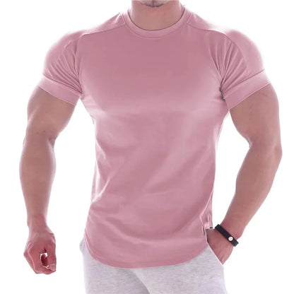 Men's Workout Shirt Quick Dry Short Sleeve Fitness T-Shirt
