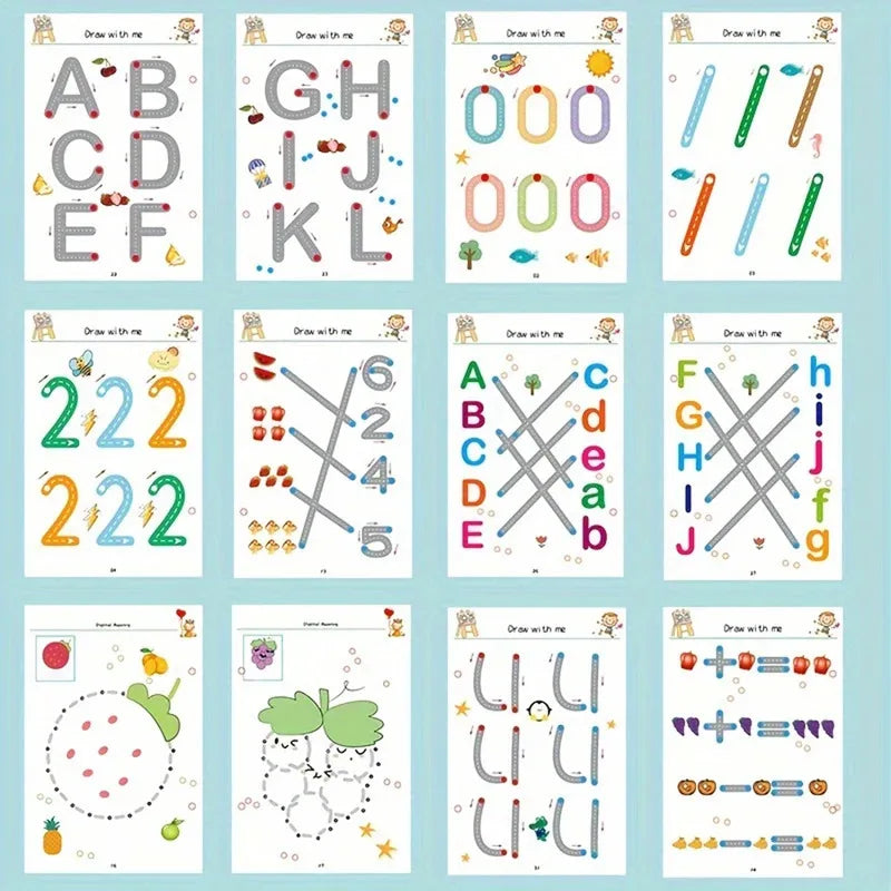 Reusable Tracing Workbook Pen Control & Writing Practice for Kids