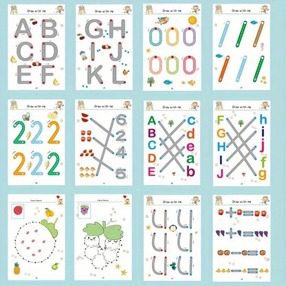 Reusable Tracing Workbook Pen Control & Writing Practice for Kids