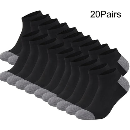 Men's Low Cut Socks Breathable Color Block Ankle Socks