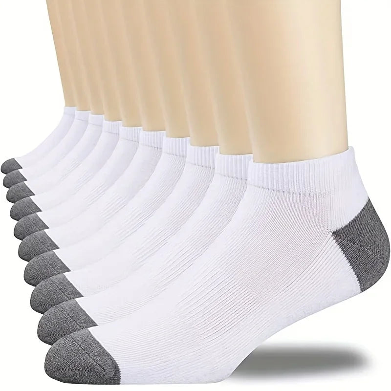 Men's Low Cut Socks Breathable Color Block Ankle Socks