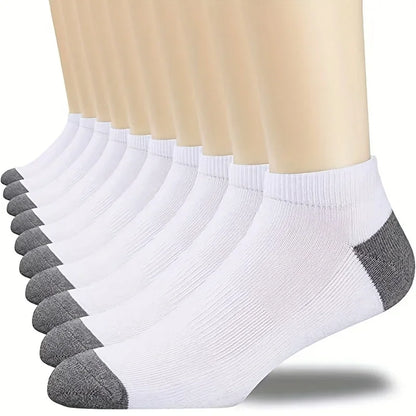 Men's Low Cut Socks Breathable Color Block Ankle Socks