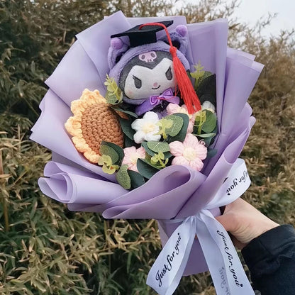 Plush Flower Bouquet with Soft Plush Roses for Gifts and Home Decor