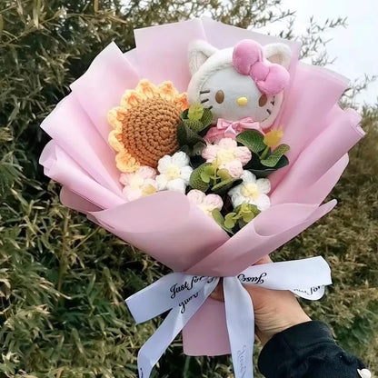 Plush Flower Bouquet with Soft Plush Roses for Gifts and Home Decor