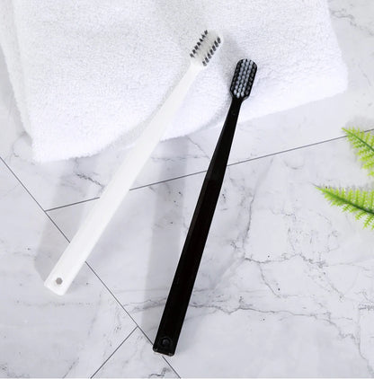 Soft Bristle Toothbrush Set 10 Pack Bamboo Charcoal for Adults