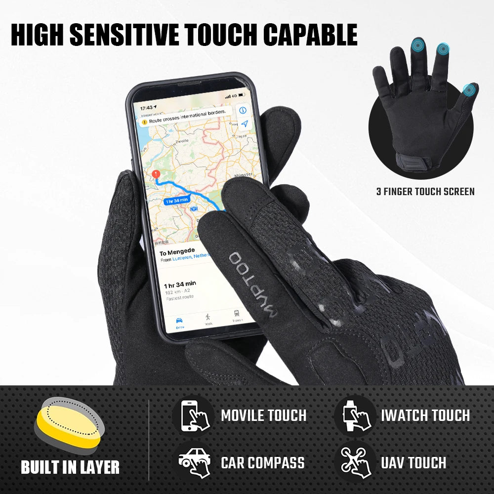 Tactical Gloves with Touch Screen & Non-Slip Grip for Outdoor Use