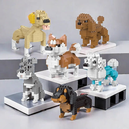 Dog Building Block Set Mini Micro Brick Construction Model Toy