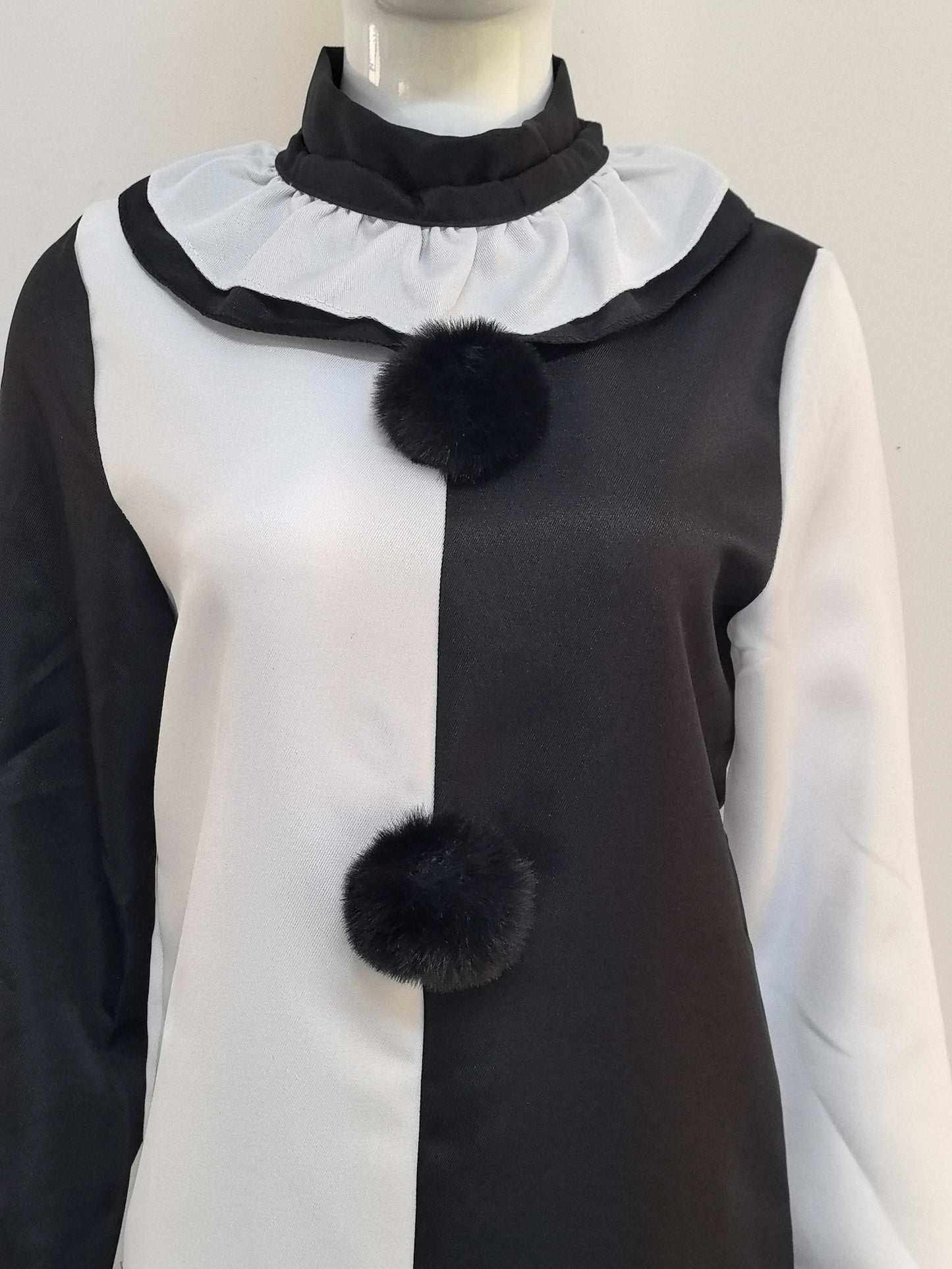 Horror Clown Costume with Optional Latex Mask for Adults