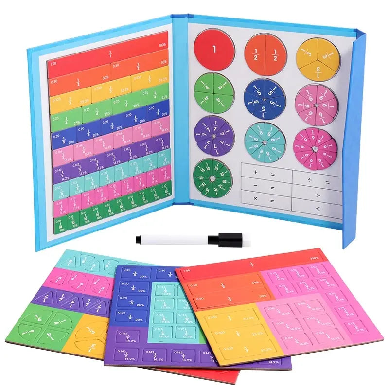 Magnetic Tangram Puzzle Book Wooden Geometry Learning Toy for Kids