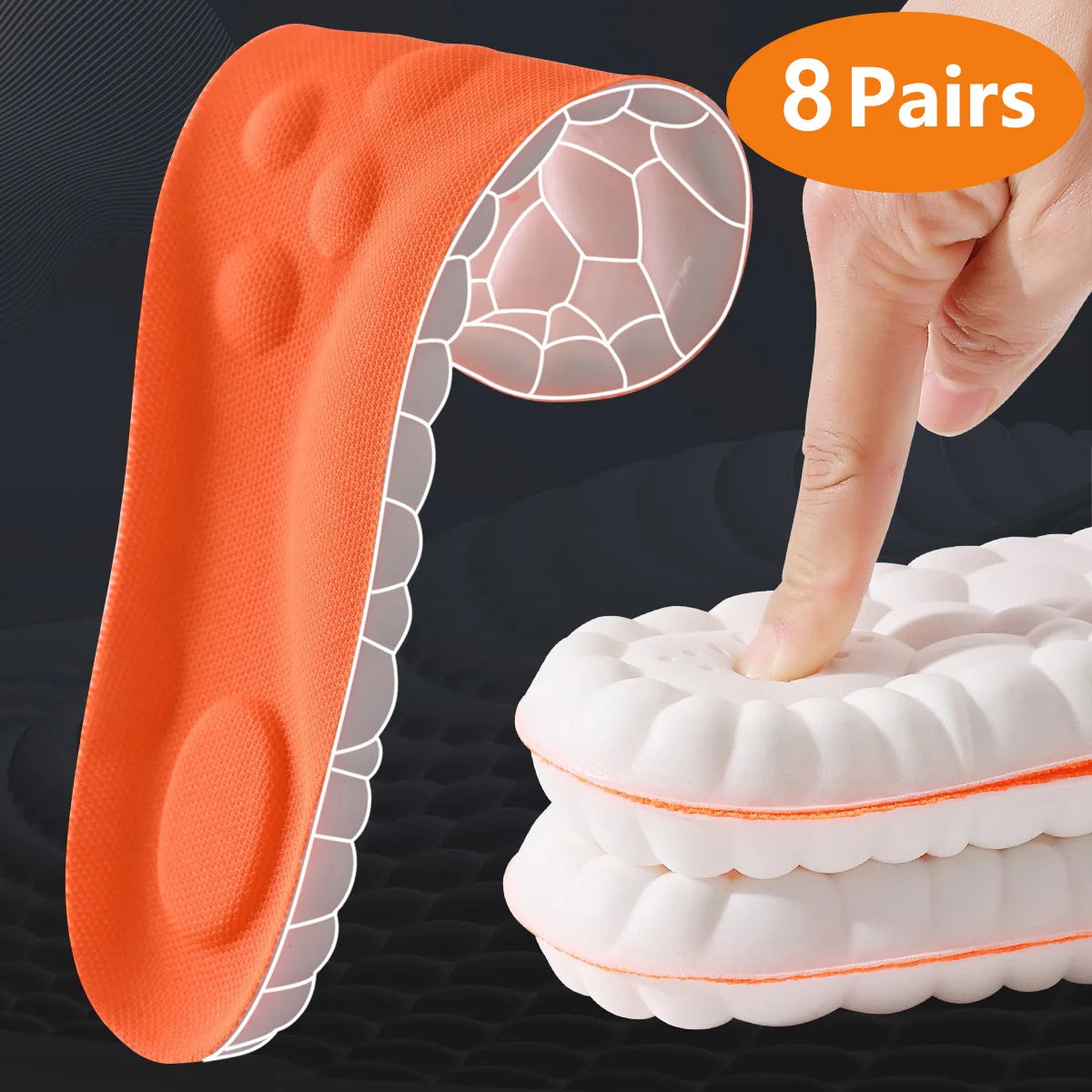 Sports Insoles with Arch Support Breathable Shock Absorption Pads