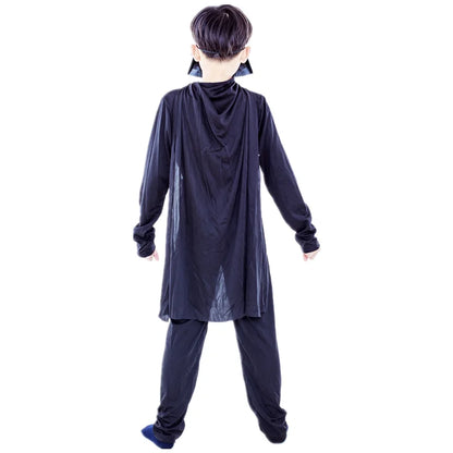 Kids Superhero Costume with Cape Mask and Jumpsuit for Halloween