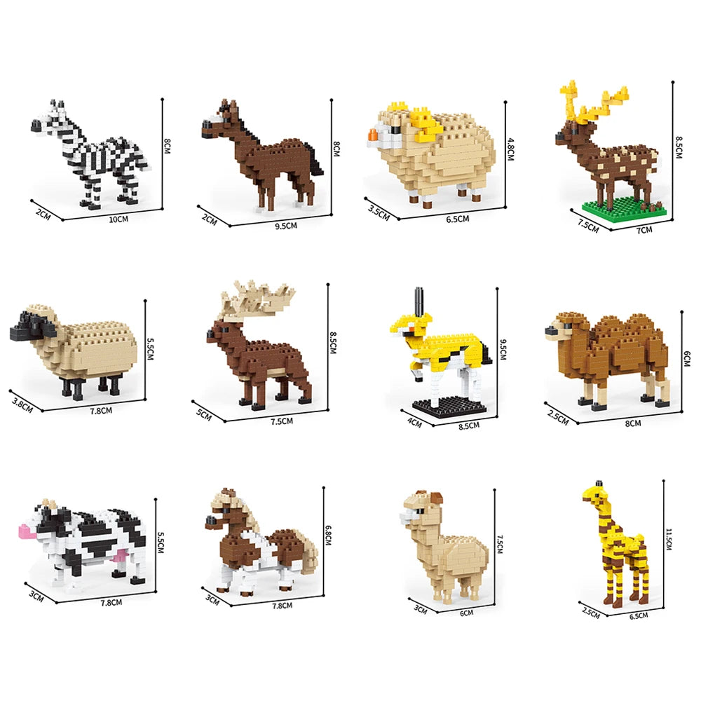 Dog Building Block Set Mini Micro Brick Construction Model Toy