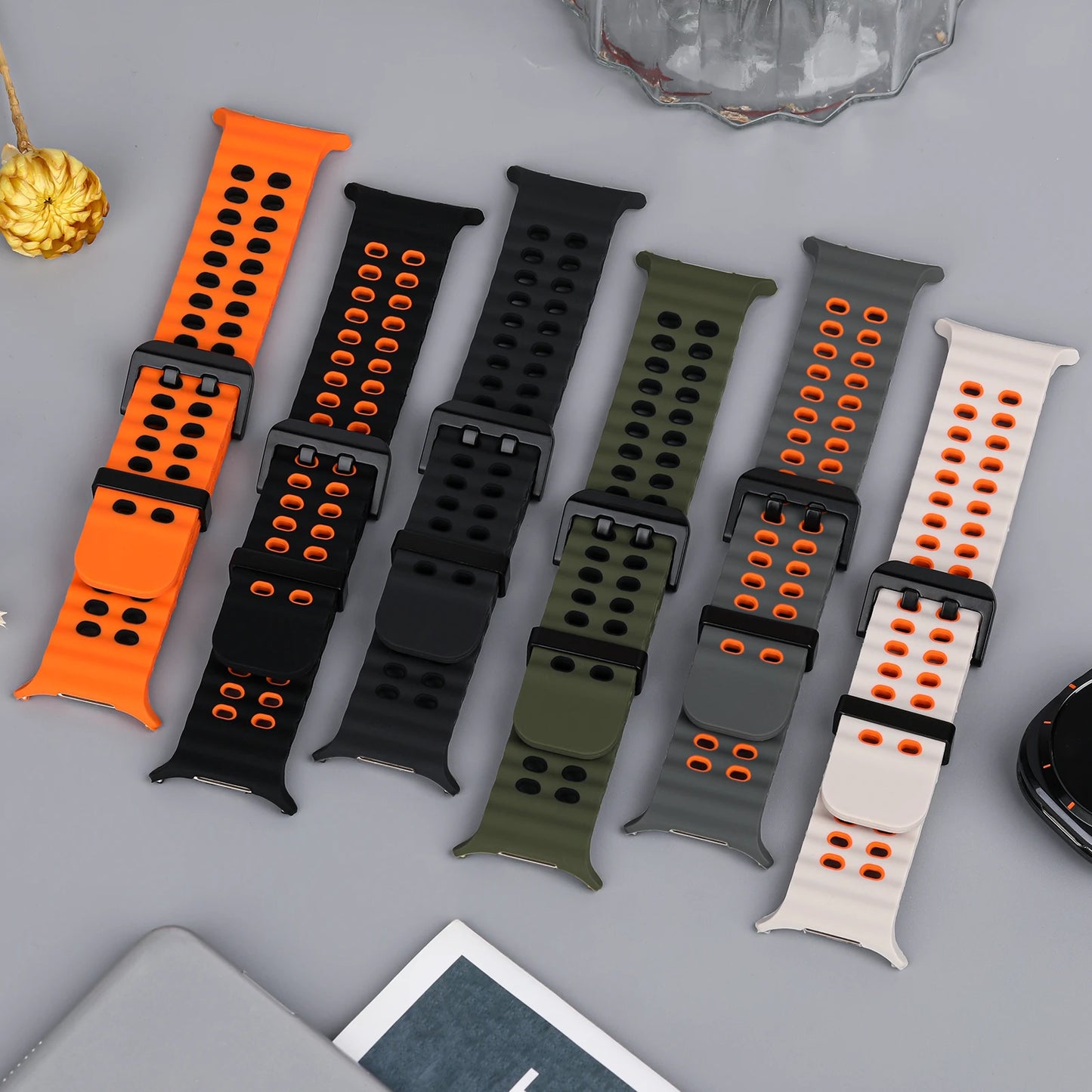 Silicone Watch Band Sport Strap for 47mm Smartwatch
