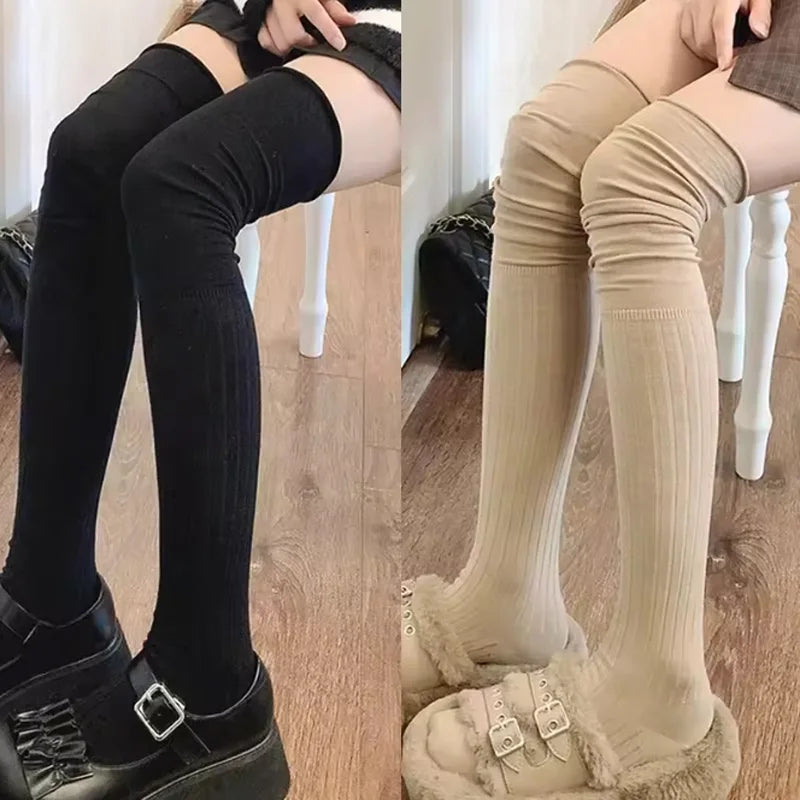 Women's Thigh High Socks Knitted Boot Leg Warmer Socks