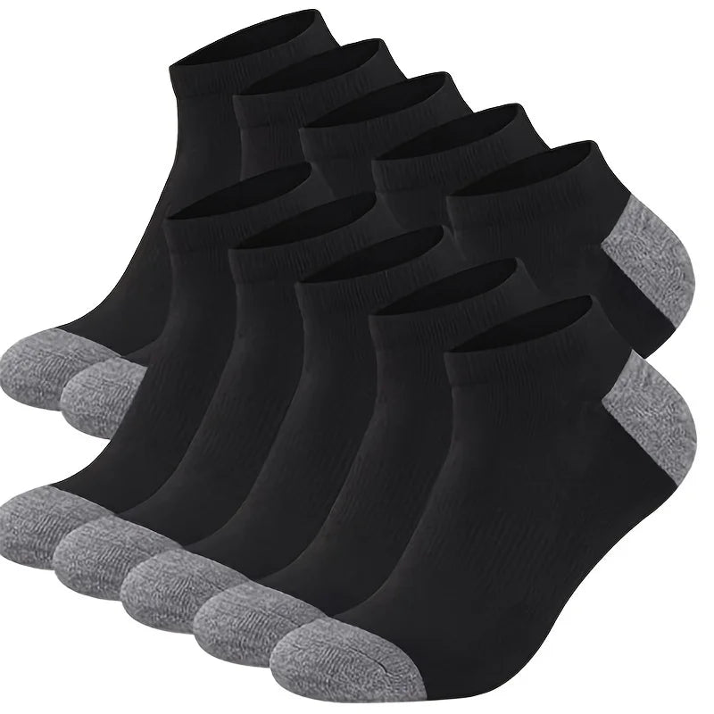 Men's Low Cut Socks Breathable Color Block Ankle Socks