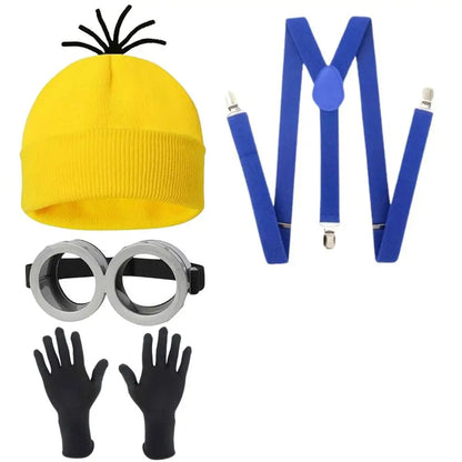 Fantasy Costume Accessory Set with Beanie, Gloves and Goggles