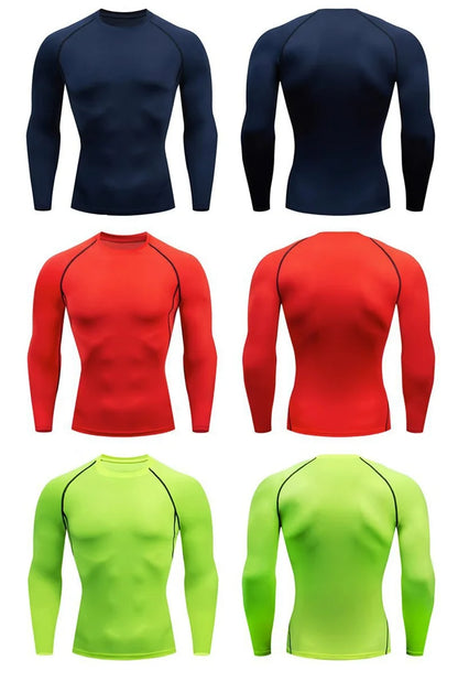 Men's Compression Shirt Long Sleeve Quick Dry Gym Top