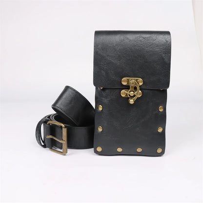 Medieval Cosplay Belt Set with Waist Pouch for Renaissance Costume