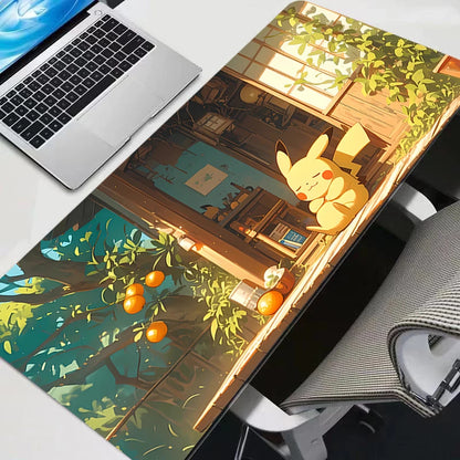 Large Gaming Mouse Pad with Anime-Style Design and Rubber Base