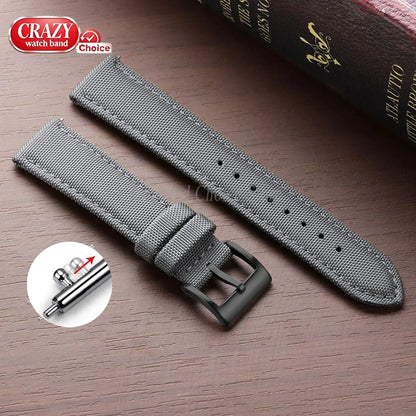 Nylon Watch Strap Waterproof Quick Release Band 20mm & 22mm
